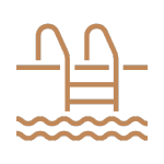 Piscina integrada ao paisagismo